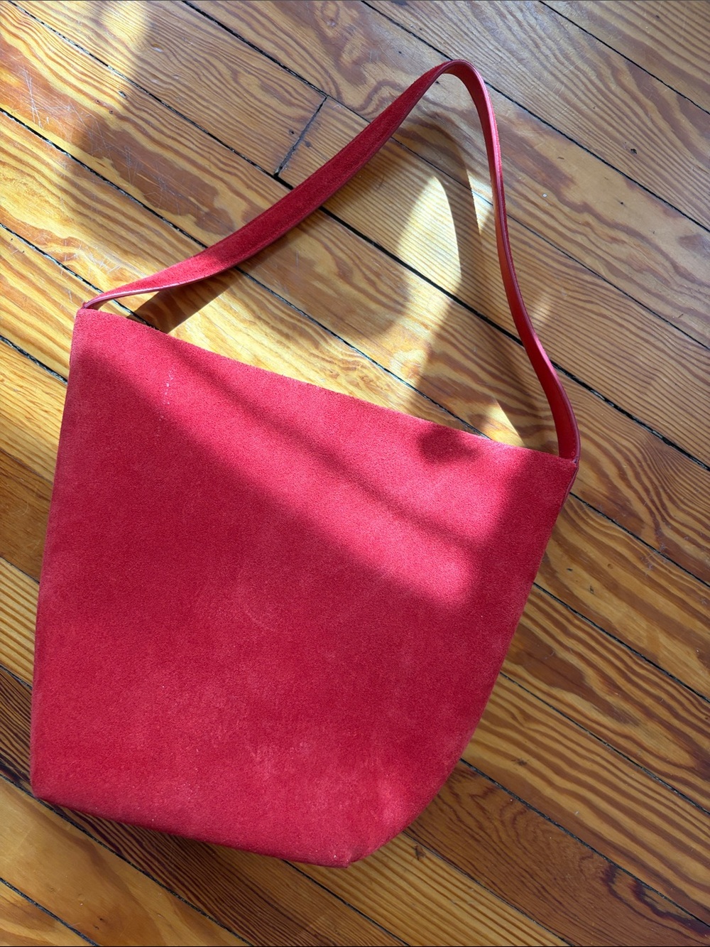 Anthropologie Red Suede Shoulder Bag